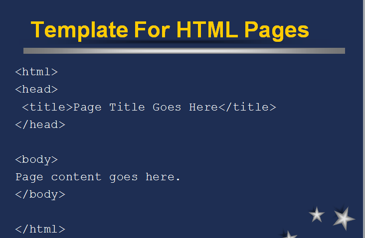 html templae