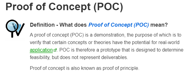 proof of concept